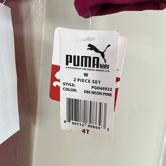 Brand New Puma Neon Pink Tracksuit Zip Up Track Jacket & Pants Glitter Ruffle - Picture 13 of 16